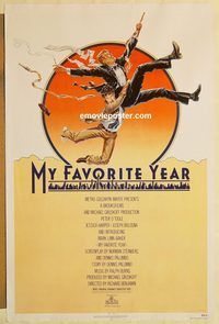 e393 MY FAVORITE YEAR one-sheet movie poster '82 Peter O'Toole, Amsel art!