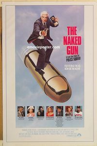 e395 NAKED GUN one-sheet movie poster '88 Leslie Nielsen classic!
