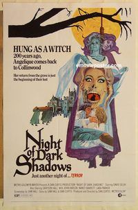 e404 NIGHT OF DARK SHADOWS one-sheet movie poster '71 wild freaky image!