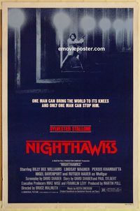 e407 NIGHTHAWKS one-sheet movie poster '81 Sylvester Stallone, Hauer