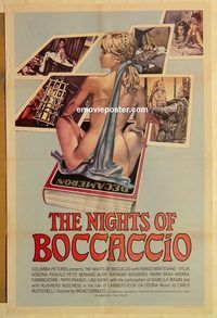 e410 NIGHTS OF BOCCACCIO int'l one-sheet movie poster '72 Bruno Corbucci