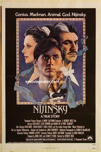e412 NIJINSKY one-sheet movie poster '80 Alan Bates, Richard Amsel art!