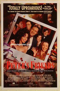 e433 PETER'S FRIENDS one-sheet movie poster '92 Kenneth Branagh