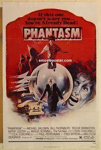 e435 PHANTASM one-sheet movie poster '79 Michael Baldwin, killer ball!