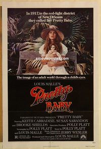 e448 PRETTY BABY one-sheet movie poster '78 Brooke Shields, Sarandon