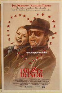 e453 PRIZZI'S HONOR one-sheet movie poster '85 Jack Nicholson, Turner