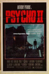 e454 PSYCHO 2 one-sheet movie poster '83 Anthony Perkins, Vera Miles