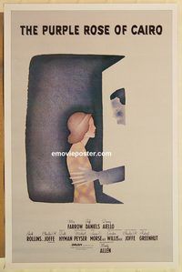 e456 PURPLE ROSE OF CAIRO int'l one-sheet movie poster '85 Woody Allen