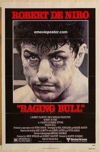 e458 RAGING BULL one-sheet movie poster '80 Robert De Niro, Joe Pesci
