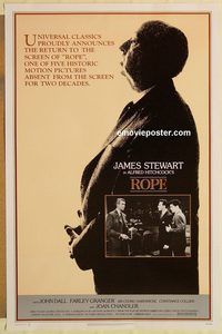 e488 ROPE one-sheet movie poster R83 James Stewart, Alfred Hitchcock