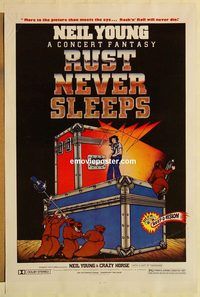 e493 RUST NEVER SLEEPS one-sheet movie poster '79 Neil Young, Crazy Horse