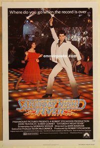 e499 SATURDAY NIGHT FEVER one-sheet movie poster '77 classic John Travolta!