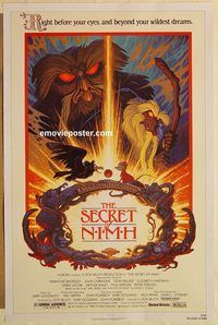 e506 SECRET OF NIMH one-sheet movie poster '82 Don Bluth mouse cartoon!