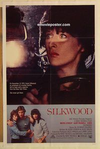 e519 SILKWOOD one-sheet movie poster '83 Meryl Streep, Cher
