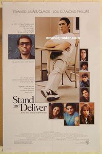 e545 STAND & DELIVER one-sheet movie poster '87 Edward J Olmos, Phillips