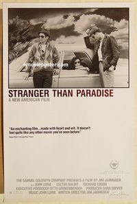 e563 STRANGER THAN PARADISE #2 one-sheet movie poster '84 Jim Jarmusch