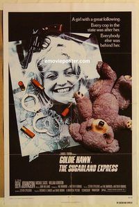 e567 SUGARLAND EXPRESS one-sheet movie poster '74 Steven Spielberg, Hawn