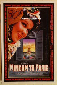 e630 WINDOW TO PARIS one-sheet movie poster '94 French fantasy!