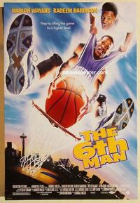 f005 6TH MAN DS one-sheet movie poster '97 Marlon Wayans, basketball