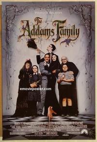 f013 ADDAMS FAMILY DS one-sheet movie poster '91 Julia, Christina Ricci