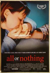 f022 ALL OR NOTHING DS one-sheet movie poster '02 Mike Leigh, Timothy Spall
