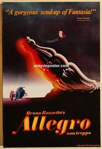 f023 ALLEGRO NON TROPPO one-sheet movie poster '76 Bruno Bozzetto musical!