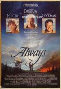 f025 ALWAYS DS one-sheet movie poster '89 Steven Spielberg, Dreyfuss