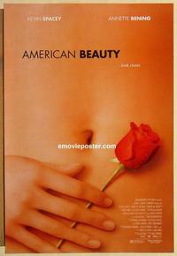 f026 AMERICAN BEAUTY DS one-sheet movie poster '99 Academy Award winner!