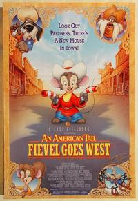 f029 AMERICAN TAIL: FIEVEL GOES WEST DS one-sheet movie poster '91 Spielberg
