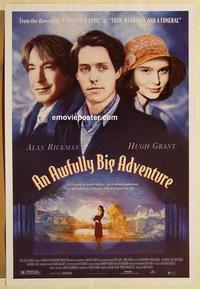 f042 AWFULLY BIG ADVENTURE one-sheet movie poster '95 Alan Rickman