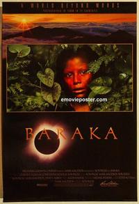 f054 BARAKA one-sheet movie poster '92 Ron Fricke photo documentary!