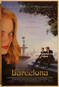 f056 BARCELONA DS one-sheet movie poster '94 Whit Stillman, Spain!