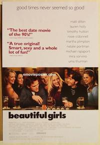 f068 BEAUTIFUL GIRLS one-sheet movie poster '96 Matt Dillon, Uma Thurman