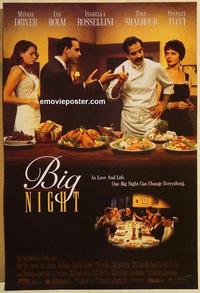 f085 BIG NIGHT DS one-sheet movie poster '96 Marc Anthony, Stanley Tucci