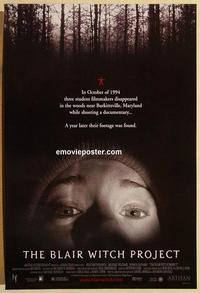 f094 BLAIR WITCH PROJECT DS one-sheet movie poster '99 cult classic!