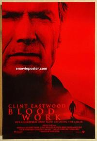 f096 BLOOD WORK DS one-sheet movie poster '02 Clint Eastwood, Jeff Daniels