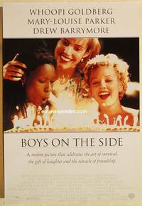 f104 BOYS ON THE SIDE DS one-sheet movie poster '95 Drew Barrymore, Goldberg