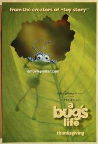 f112 BUG'S LIFE DS teaser one-sheet movie poster '98 Walt Disney/Pixar