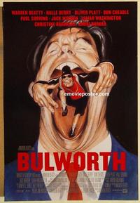 f116 BULWORTH DS style B one-sheet movie poster '98 Warren Beatty, Berry