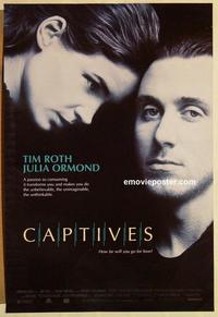 f124 CAPTIVES one-sheet movie poster '94 Ormond, Roth, action thriller!