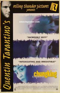 f139 CHUNGKING EXPRESS video one-sheet movie poster '95 Tarantino, Brigitte Lin