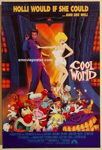 f156 COOL WORLD DS one-sheet movie poster '92 cartoon Kim Basinger!