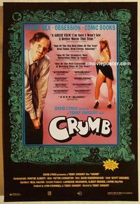 f169 CRUMB one-sheet movie poster '95 comic book artist and writer bio!