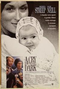 f170 CRY IN THE DARK one-sheet movie poster '88 Meryl Streep, Sam Neill