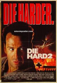 f195 DIE HARD 2 DS one-sheet movie poster '90 Bruce Willis, Bedelia