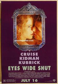 f228 EYES WIDE SHUT DS advance one-sheet movie poster '99 Cruise, Kidman
