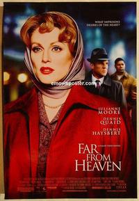 f232 FAR FROM HEAVEN DS one-sheet movie poster '02 Julianne Moore, Quaid