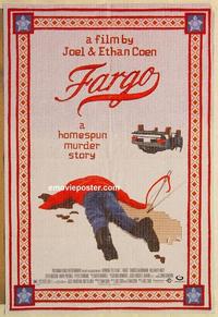 f234 FARGO DS one-sheet movie poster '96 Coen brothers, great image!