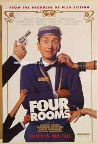 f256 FOUR ROOMS advance one-sheet movie poster '95 Quentin Tarantino, Roth