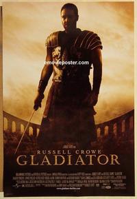 f279 GLADIATOR DS one-sheet movie poster '00 Russell Crowe, Phoenix